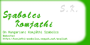 szabolcs komjathi business card